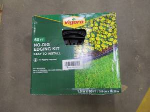 lot 856 image: VIGORO 60 ft. No-Dig Landscape Plastic Edging Kit (APPEARS TO BE NEW)