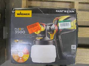 lot 860 image: WAGNER Flexio 3500 Handheld HVLP Paint Sprayer (OPEN BOX)