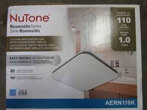 lot 862 image: BROAN NUTONE Roomside Series 110 CFM Ceiling Bathroom Exhaust Fan with CleanCover ENERGY STAR (OPEN BOX)