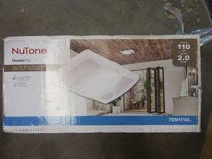 lot 866 image: BROAN NUTONE 110 CFM Ceiling Bathroom Exhaust Fan with Light and 1500-Watt Heater (OPEN BOX)