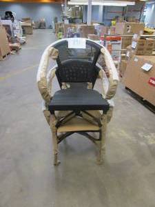 lot 892 image: BAXTON STUDIO Artus Black Dining Chair (Set of 2) (LIKE NEW CONDITION)