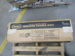 lot 922 image: MASTERFLOW 6 in. x 25 ft. Insulated Flexible Duct R8 Silver Jacket (NEW IN BOX)