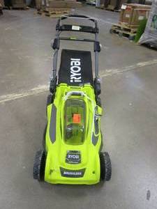 lot 961 image: RYOBI 20 IN BRUSHLESS BATTERY OPERATED LAWN MOWER (FOR PARTS ONLY, SALVAGE)
