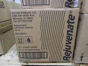 lot 872 image: 4 PACK Rejuvenate Fresh Scent No-Bucket Floor Cleaner, 64 Fluid Ounce (BRAND NEW)