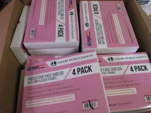 lot 211 image: Large box of protective face Shield...