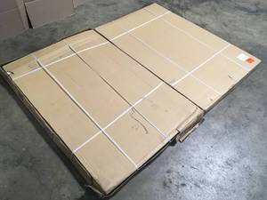 Lot of 2 Husky Adjustable Height Overhead Ceiling Mount Garage Rack in Black (42 in. H x 96 in. W x 32 in. D) Customer Returns See Terms on Auction