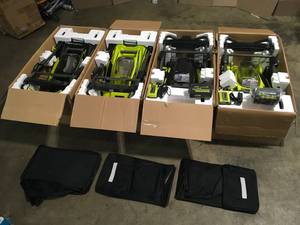 Pallet of RYOBI 40V Brushless 20 in. Cordless Battery Walk Behind Push Lawn Mower with 6.0 Ah Battery and Charger Customer Returns See Terms on Auction