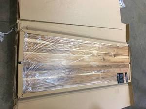 Teak 6 ft. L x 25 in. D x 1.5 in. T Butcher Block Countertop in UV Finish with Live Edge by HARDWOOD REFLECTIONS Customer Returns See Terms on Auction