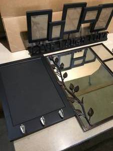 lot 6 image: House dcor picture frame wall candle holder message holder.