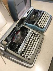 lot 22 image: 2 Vintage typewriters Webster and royal