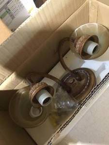 lot 7 image: 3 wall mount light sets.