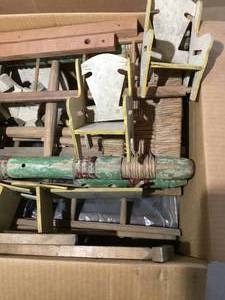 lot 93 image: Vintage Wooden Doll Furniture