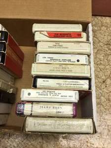 lot 162 image: Box of 8 track tapes