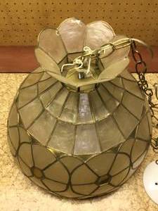lot 180 image: Capiz lamp wired