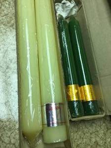 lot 197 image: 4 church candles and 2 smaller candles