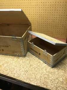 lot 199 image: 2 wooden boxes Label Ericsson