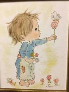 lot 203 image: Oil painting little girl  Artist D Juarez
