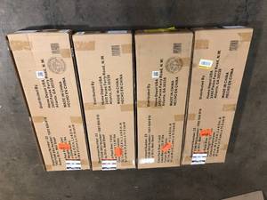Lot of 4 Husky Steel Garage Wall Shelf in Black (36 in. W x 9 in. H x 9 in. D) Customer Returns See Terms on Auction