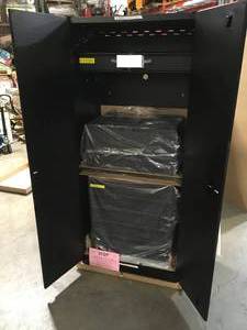 Husky 3-Piece Heavy Duty Welded Steel Garage Storage System in Black (64 in. W x 81 in. H x 24 in. D) Customer Returns See Terms on Auction