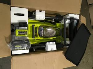 RYOBI 40V Brushless 20 in. Cordless Battery Walk Behind Push Lawn Mower with 6.0 Ah Battery and Charger Customer Returns See Terms on Auction