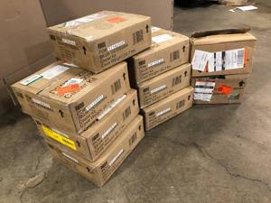 Lot if Assorted Husky 4 in. Caster Kit for Heavy Duty Welded Steel Garage Base Cabinets Customer Returns See Terms on Auction
