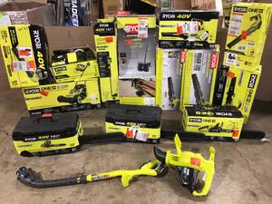 Lot of Mixed Assorted Ryobi Lawn Care Items Various Models and Conditions Customer Returns See Terms on Auction