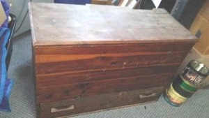 Primitive Wood Chest.