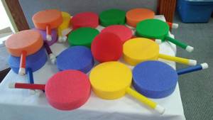 16 Foam Paddles & Foam Ball - Great Fun