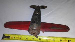 Vintage Metal Airplane Toy.