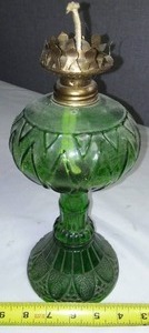 Green Oil Lamp -Unique.