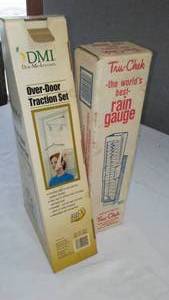 New In Box Rain Gauge and Fraction Set.