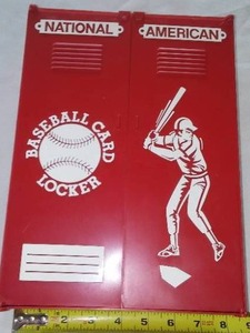 Vintage Baseball Card Locker With Cards.