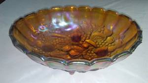 Gold Opalescent Serving Bowl.
