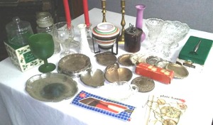 Glass, Silver Plated, Brass, Crystal and More.