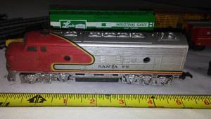 H.O. Train Set.  2 Engines, Track, Transformers
