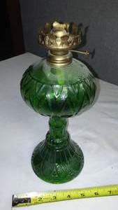Oil Lamp. Nice, Green