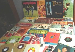 12 in. Vinyl Record Albums and 45�s.