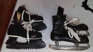 (2) Pair Hockey Skates Bauer & CCM.