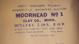 1963 Great Northern Blueprint Fargo � Moorhead, Barnesville.