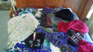 Hats Scarves, Gloves, Blankets and More. Big Lot