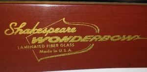 Necedah Fiberglass Bow. Model X26 Shakespeare Wonderbo, Laminated Fiberglass, Bow 53 in.