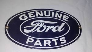 Ford Parts Sign � Authentic, Not Reproduction, 10.25 x 11.75 in.