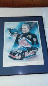 NASCAR Print Dick Trickle. No. 314500, By Jeanne Barnes Wisconsin Warrior, 24.5 X 19, Framed and Matted Will Ship, Additional Handling Fee will apply.