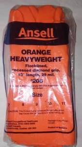 Orange Gloves (12 pr.) Sz 10, See Pics.