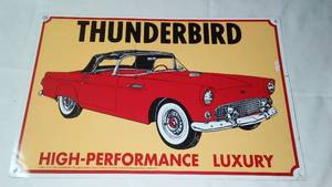Thunderbird Metal Sign