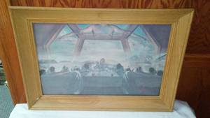 The Lords Supper. Very Different Version, 29 X 20, Great Frame.