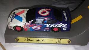 Mark Martin NASCAR # 6 Valvoline Lamp. Working. Shipping, Plastic Mostly on Shade. Hello Mancave, 8 X 3 Base 18 in. Tall.
