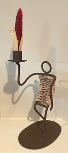lot 46 image: Unique Metal Candle Holders