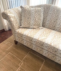 lot 9 image: Charming Chaise Lounge by Pembrook Chair Corporation