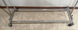 lot 58 image: Adjustable Metal Clothing Rack on Casters